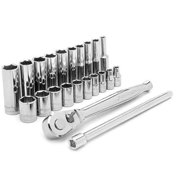 Crescent - Socket Sets Measurement Type: Metric Drive Size: 1/4 - Makers Industrial Supply