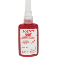 Loctite - 50 mL Bottle, Red Low Strength Threadlocker - Series 569 - Makers Industrial Supply