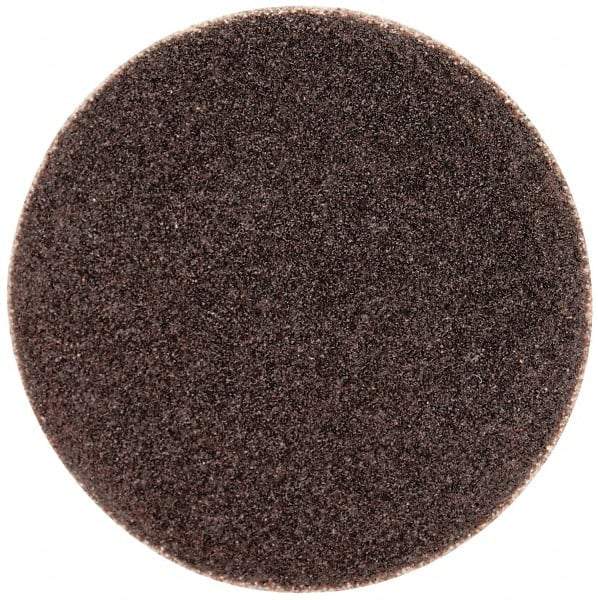 Superior Abrasives - 1-1/2" Diam, 120 Grit Aluminum Oxide Adhesive PSA Disc - Fine Grade, Brown, Cloth Backing, Flexible - Makers Industrial Supply