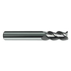 7/16" Dia. - 3" OAL - 45° Helix Bright Carbide End Mill - 3 FL - Makers Industrial Supply