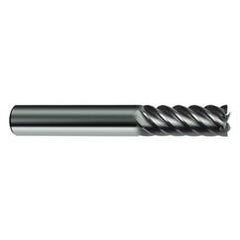 5/16" Dia. - 2-1/2" OAL - 45° Helix Bright Carbide End Mill - 6 FL - Makers Industrial Supply