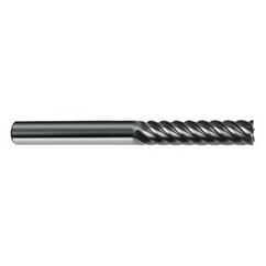 1/2" Dia. - 4-1/2" OAL - 45° Helix Bright Carbide End Mill - 6 FL - Makers Industrial Supply