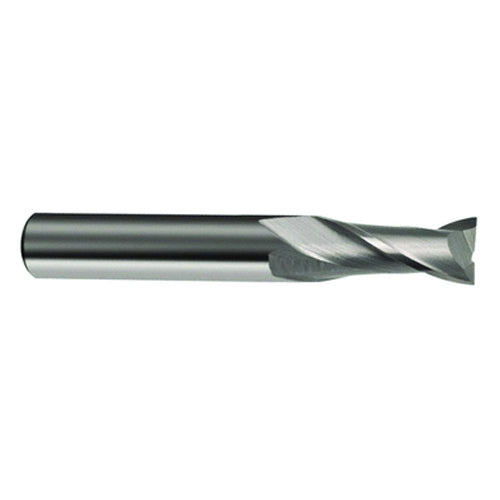 2.5mm Dia. × 32mm OAL 2 Flute 30 Helix Bright Carbide End Mill - Makers Industrial Supply