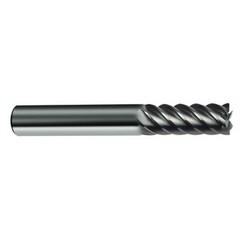 5mm Dia. - 57mm OAL - 45° Helix Bright Carbide End Mill - 6 FL - Makers Industrial Supply