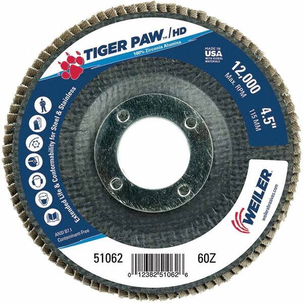 Weiler - Flap Discs Abrasive Type: Coated Flap Disc Type: Type 29 - Makers Industrial Supply