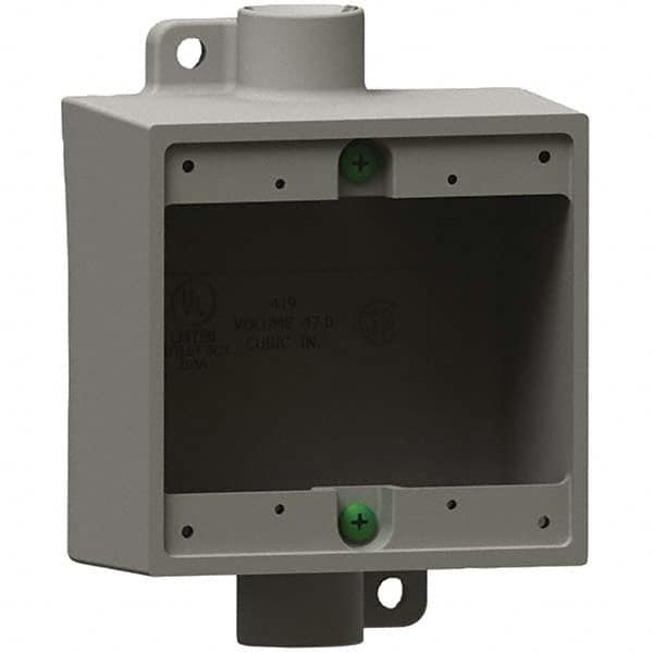 Hubbell Killark - Electrical Outlet Boxes & Switch Boxes Enclosure Type: Device Box Enclosure Shape: Square - Makers Industrial Supply