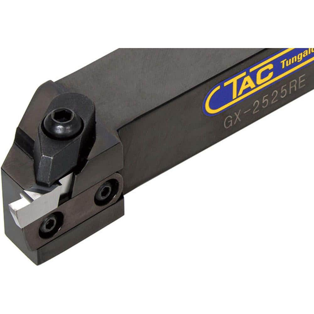 Indexable Grooving Toolholder:  GX-1616REU,  0.1770″ Max Groove Width 0.2560″ Max Depth,  Uses 63 Inserts,  1.0000″ Shank Height,  1″ Shank Width,  No