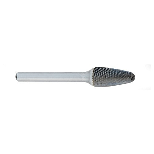 ‎SF-3 -9mm × 19mm LOC × 6mm Shank × 50mm OAL Round Nose Tree Carbide Medium Right Hand Spiral Burr - Makers Industrial Supply