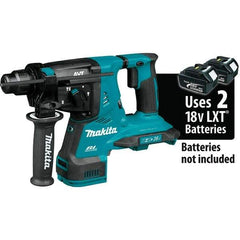 Makita - 36 Volt 1-1/8" SDS Plus Chuck Cordless Rotary Hammer - 5000 BPM, 0 to 980 RPM, Reversible - Makers Industrial Supply