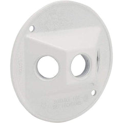 Hubbell-Raco - Weatherproof Box Covers Cover Shape: Round Number of Holes in Outlet: 3 - Makers Industrial Supply