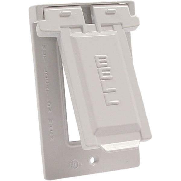 Hubbell-Raco - Weatherproof Box Covers Cover Shape: Rectangle Number of Holes in Outlet: 1 - Makers Industrial Supply