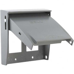 Hubbell-Raco - Weatherproof Box Covers Cover Shape: Rectangle Number of Holes in Outlet: 2 - Makers Industrial Supply