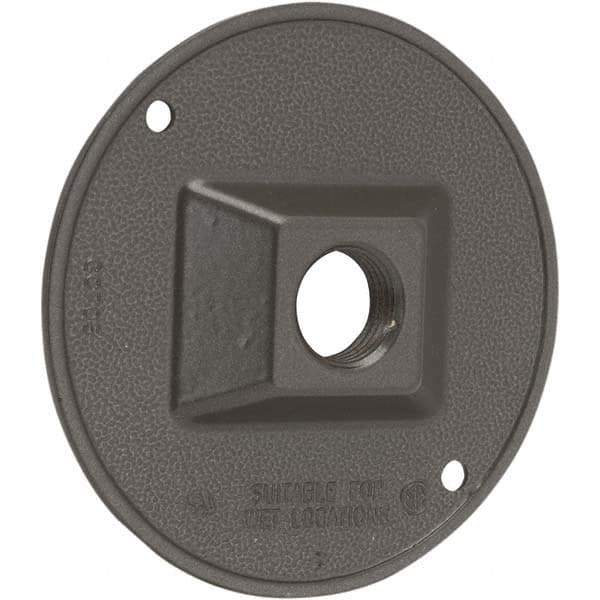 Hubbell-Raco - Weatherproof Box Covers Cover Shape: Round Number of Holes in Outlet: 1 - Makers Industrial Supply