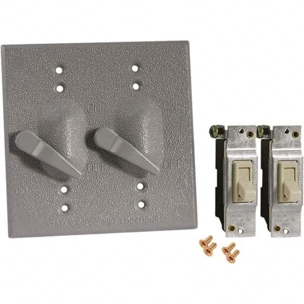 Hubbell-Raco - Weatherproof Box Covers Cover Shape: Rectangle Number of Holes in Outlet: 2 - Makers Industrial Supply