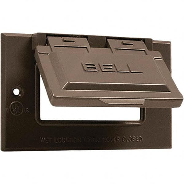 Hubbell-Raco - Weatherproof Box Covers Cover Shape: Rectangle Number of Holes in Outlet: 1 - Makers Industrial Supply