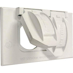 Hubbell-Raco - Weatherproof Box Covers Cover Shape: Rectangle Number of Holes in Outlet: 2 - Makers Industrial Supply