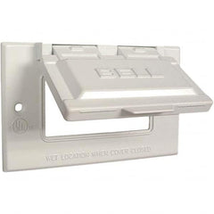 Hubbell-Raco - Weatherproof Box Covers Cover Shape: Rectangle Number of Holes in Outlet: 1 - Makers Industrial Supply