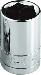 SK - 15/16", 1/2" Drive, Standard Hand Socket - 6 Points, Steel, Chrome Finish - Makers Industrial Supply