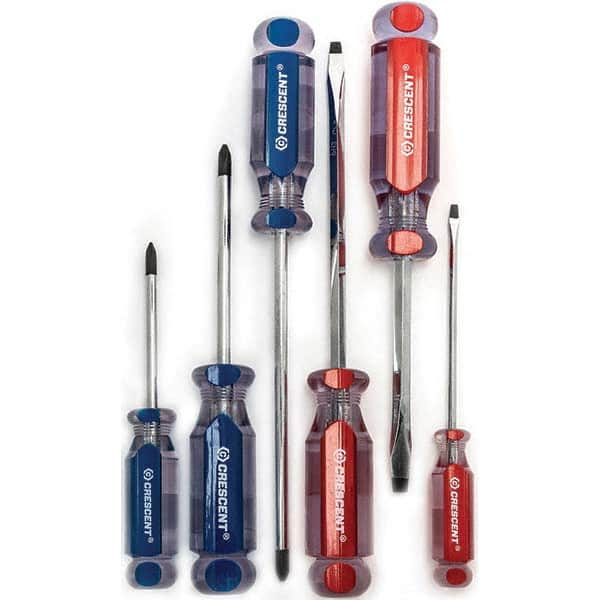 Crescent - Screwdriver Sets Screwdriver Types Included: Philips , Slotted Number of Pieces: 6 - Makers Industrial Supply