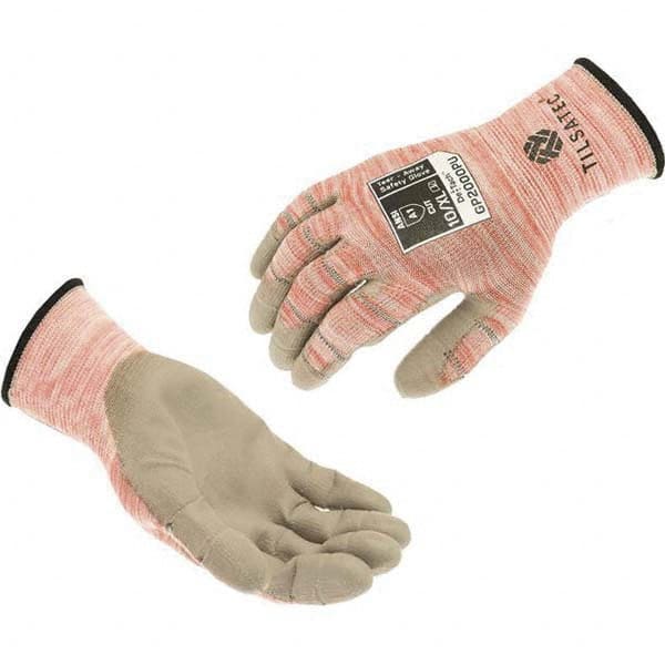 Tilsatec - Size XL (10), ANSI Cut Lvl A1, Puncture Lvl 2, Abrasion Lvl 4, Polyurethane Coated Cut & Puncture Resistant Gloves - Makers Industrial Supply