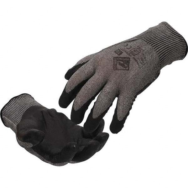 Tilsatec - Size L (9), ANSI Cut Lvl A5, Puncture Lvl 3, Abrasion Lvl 4, Micro-Foam Nitrile Coated Cut & Puncture Resistant Gloves - Makers Industrial Supply