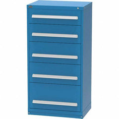 Vidmar - 5 Drawer, 45 Compartment Bright Blue Steel Modular Storage Cabinet - Makers Industrial Supply