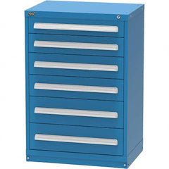 Modular Steel Storage Cabinet: 30″ Wide, 21-13/32″ Deep, 44″ High 440 lb Capacity, 6 Drawer