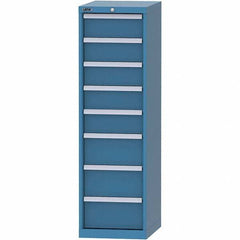 LISTA - 8 Drawer, 216 Compartment Bright Blue Steel Modular Storage Cabinet - Makers Industrial Supply