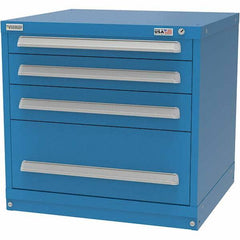 Vidmar - 4 Drawer Bright Blue Steel Modular Storage Cabinet - Makers Industrial Supply