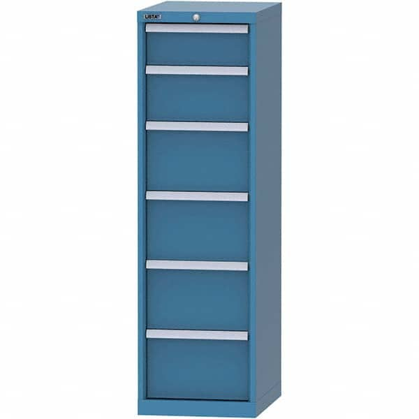 Modular Steel Storage Cabinet: 16-29/32″ Wide, 22-1/2″ Deep 440 lb Capacity, 6 Drawer