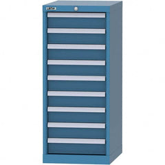 LISTA - 9 Drawer, 216 Compartment Bright Blue Steel Modular Storage Cabinet - Makers Industrial Supply