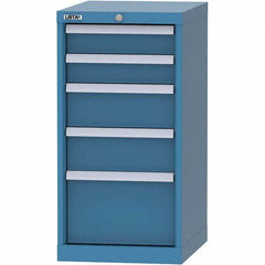 LISTA - 5 Drawer, 216 Compartment Bright Blue Steel Modular Storage Cabinet - Exact Industrial Supply