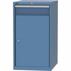 LISTA - 1 Drawer, 99 Compartment Bright Blue Steel Modular Storage Cabinet - Makers Industrial Supply