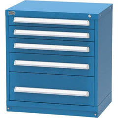 Vidmar - 5 Drawer, 45 Compartment Bright Blue Steel Modular Storage Cabinet - Makers Industrial Supply