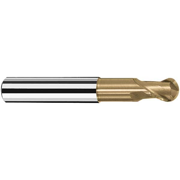 Fraisa - 12mm Diam, 13mm LOC, 2 Flute Solid Carbide Ball End Mill - Makers Industrial Supply