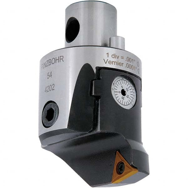 Techniks - Size A42, 1.929" Min Diam, Right Hand Modular Boring Cutting Unit Head - Exact Industrial Supply