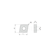 Turning Insert:  CNMG431 TH10,  Solid Carbide Uncoated Finish,  Neutral,  1/2″ Inscribed Circle,  0.0160″ Corner Radius,  80.0 &deg N/A Diamond,  Series  CNMG