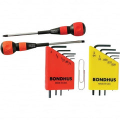 Bondhus - Screwdriver Sets Screwdriver Types Included: Slotted & Phillips Number of Pieces: 12 - Makers Industrial Supply