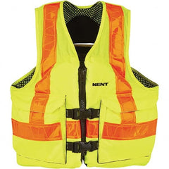 Life Jackets & Vests; Type: Mesh Deluxe Vest; Size: 2XL; Material: Retroreflective; Minimum Buoyancy (lbs): 15.5; USCG Rating: 3; Additional Information: High-Visibility Yellow Fabric; Dual Cargo Pockets; Hidden Belts to Reduce Snags; Encircling Belts wit