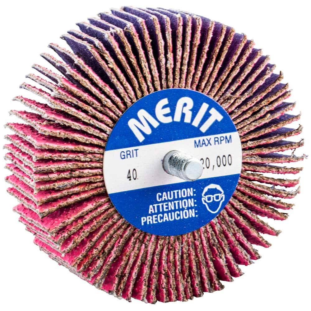 Merit Abrasives - 3 x 1" 40 Grit Ceramic Alumina Unmounted Flap Wheel - Makers Industrial Supply