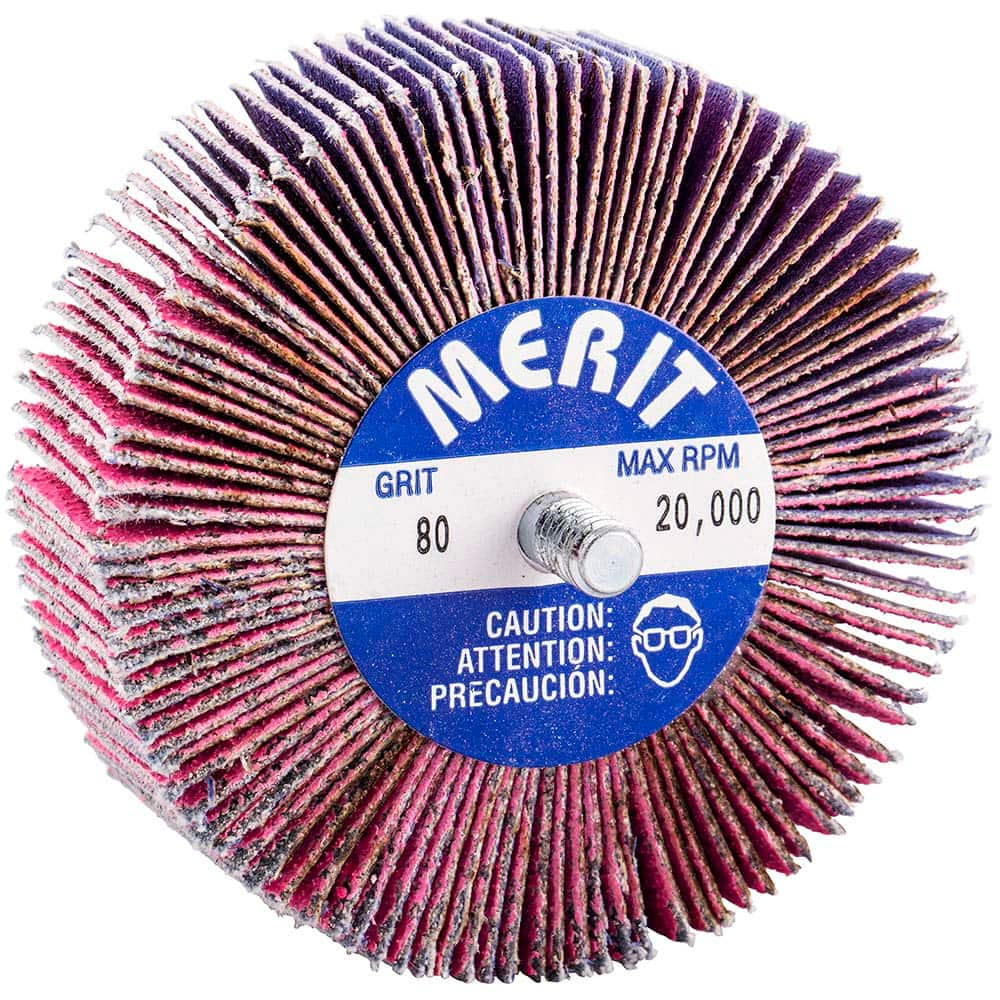 Merit Abrasives - 3 x 1" 80 Grit Ceramic Alumina Unmounted Flap Wheel - Makers Industrial Supply