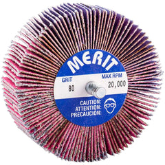 Merit Abrasives - 3 x 1" 80 Grit Ceramic Alumina Unmounted Flap Wheel - Makers Industrial Supply