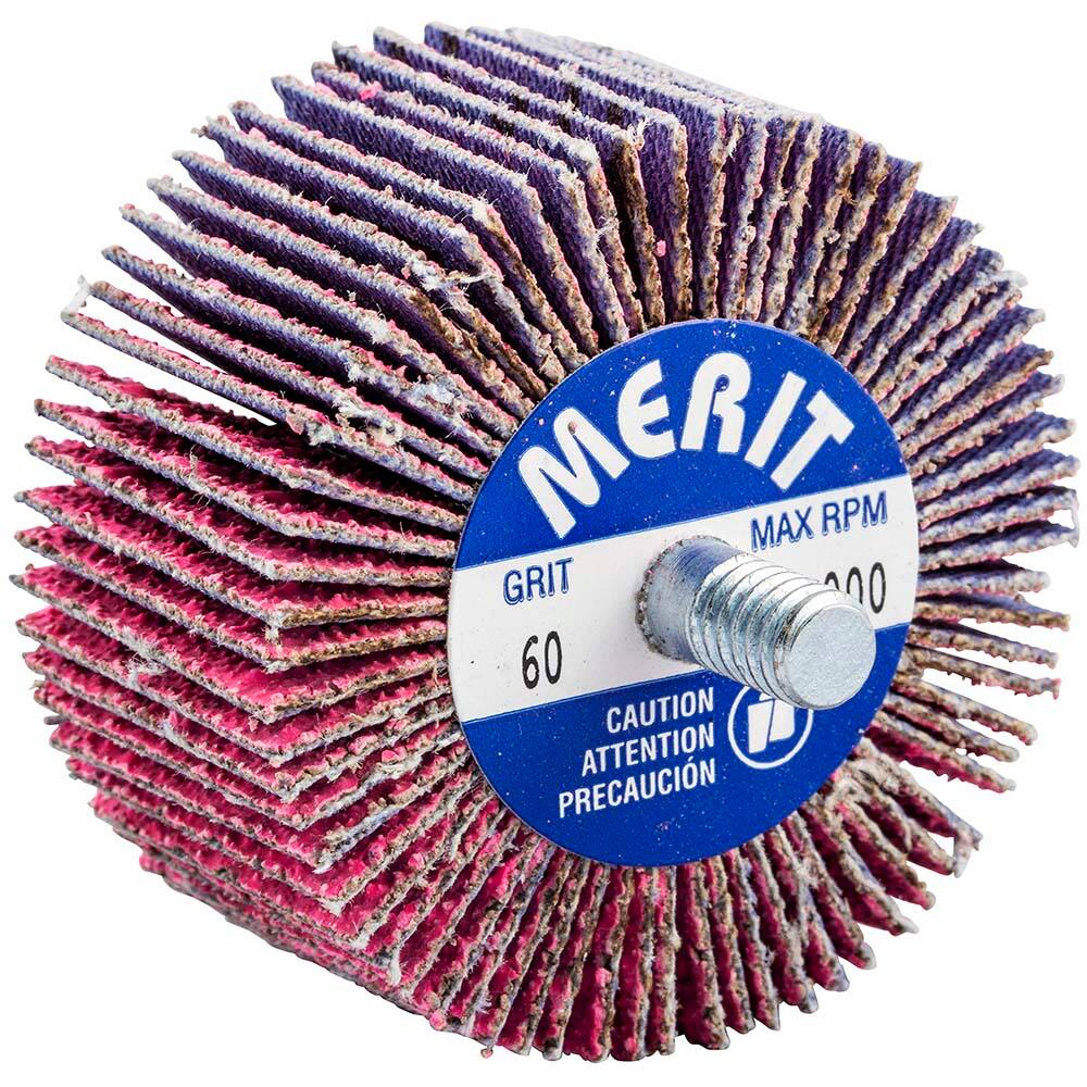 Merit Abrasives - 2 x 1" 60 Grit Ceramic Alumina Unmounted Flap Wheel - Makers Industrial Supply