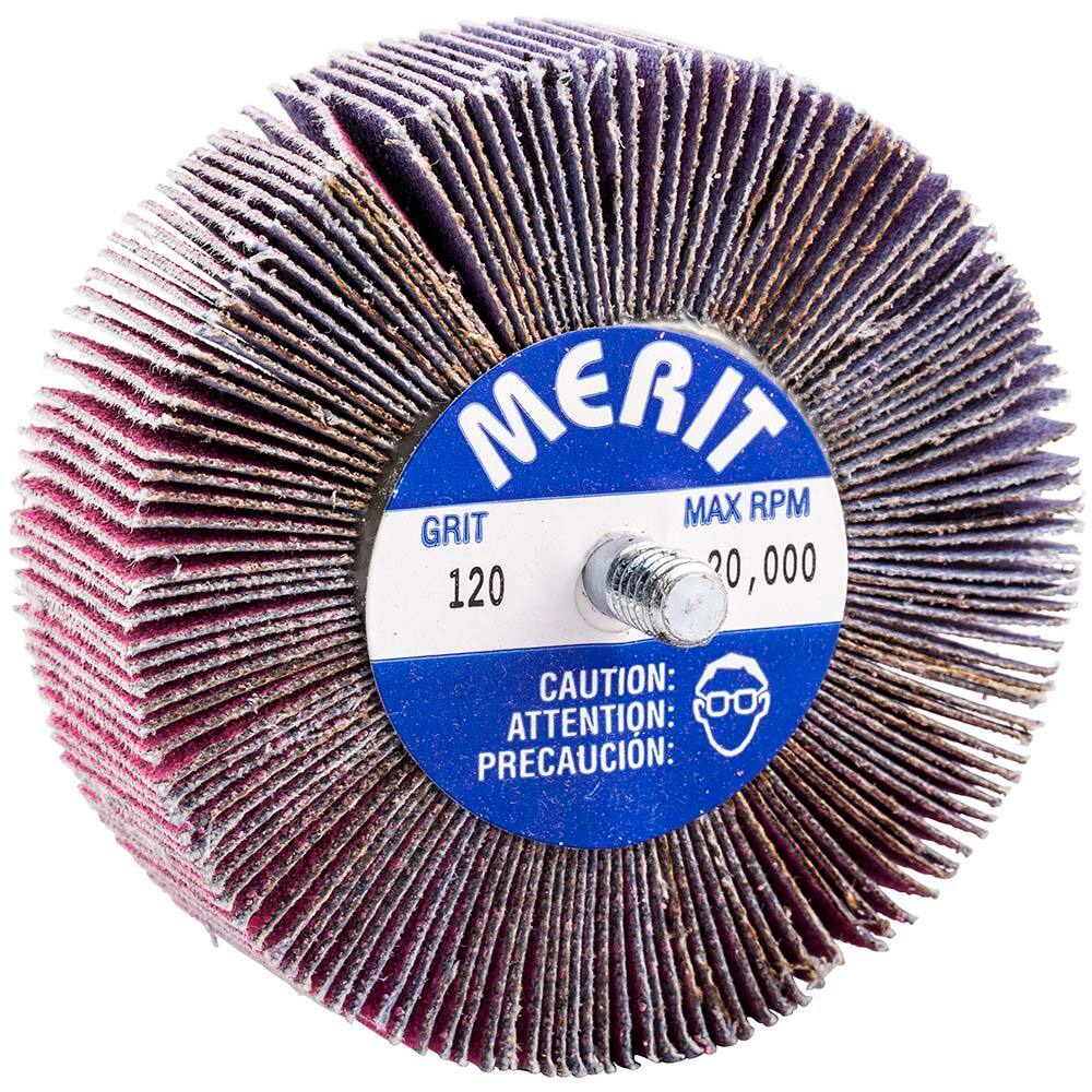 Merit Abrasives - 3 x 1" 120 Grit Ceramic Alumina Unmounted Flap Wheel - Makers Industrial Supply