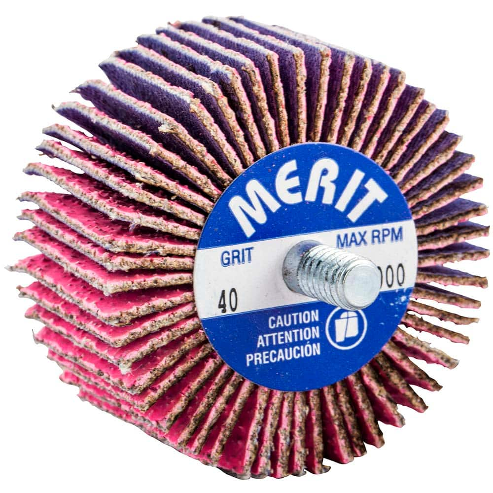 Merit Abrasives - 2 x 1" 40 Grit Ceramic Alumina Unmounted Flap Wheel - Makers Industrial Supply