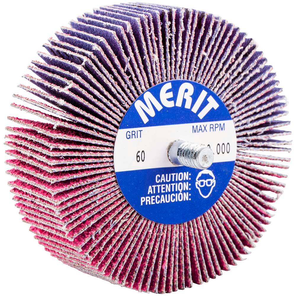 Merit Abrasives - 3 x 1" 60 Grit Ceramic Alumina Unmounted Flap Wheel - Makers Industrial Supply