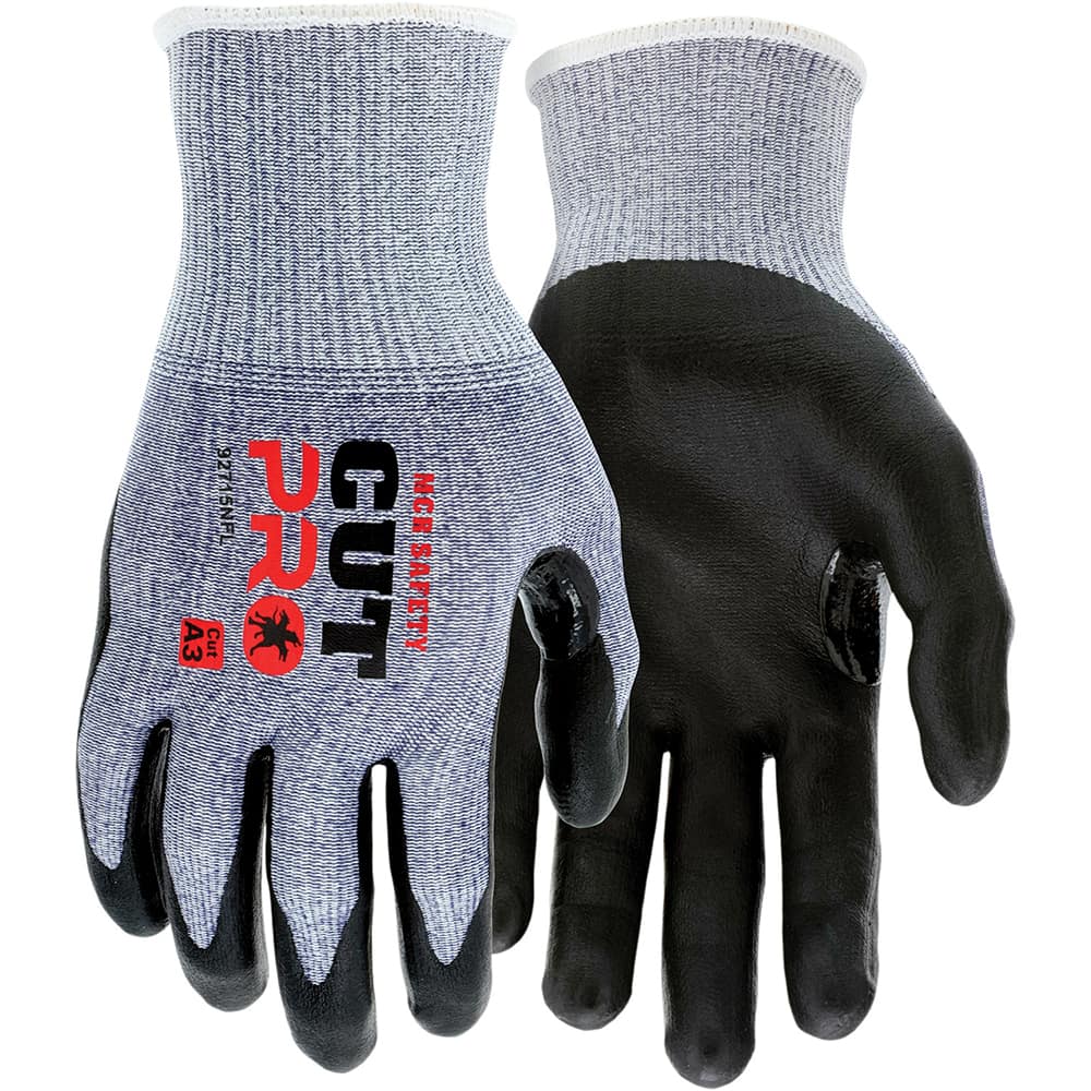 MCR Safety - Size M, ANSI Cut Lvl A3, Puncture Lvl 4, Abrasion Lvl 4, Nitrile Coated Cut & Puncture Resistant Gloves - Makers Industrial Supply