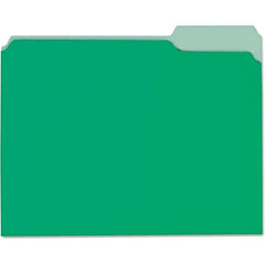 UNIVERSAL - File Folders, Expansion Folders & Hanging Files Folder/File Type: File Folders with Top Tab Color: Green - Makers Industrial Supply