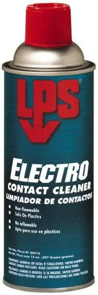 LPS - 14 Ounce Aerosol Contact Cleaner - 22 kV Dielectric Strength, Nonflammable, Plastic Safe - Makers Industrial Supply