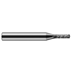 End Mills for Composites - 0.1875″ (3/16″) Cutter Diameter × 0.5630″ Length of Cut × 140° included Carbide Diamond Cut End Mill, 9 RH Teeth, 11 LH Teeth - Exact Industrial Supply